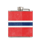 Vlag van Noorwegen Grunge Heupfles (Achterkant)