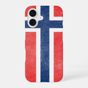 Vlag van Noorwegen Grunge iPhone 16 Hoesje