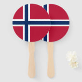 Vlag van Noorwegen Handwaaier (Voorkant en achterkant)