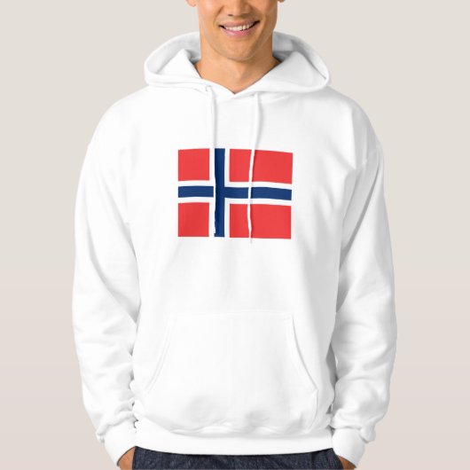 Vlag van Noorwegen Hoodie (Voorkant)