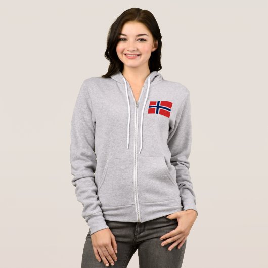Vlag van Noorwegen Hoodie (Voorkant volledig)