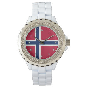 Vlag van Noorwegen Horloge