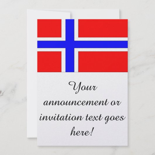 Vlag van Noorwegen Kaart (Voorkant)