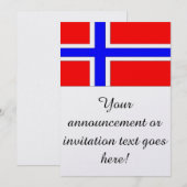 Vlag van Noorwegen Kaart (Voorkant / Achterkant)