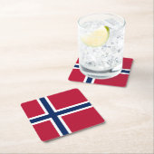 Vlag van Noorwegen Kartonnen Onderzetters (Insitu)