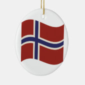 Vlag van Noorwegen Keramisch Ornament (Rechts)