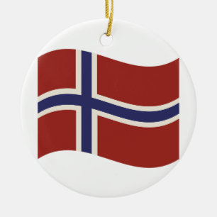 Vlag van Noorwegen Keramisch Ornament
