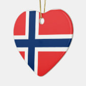 Vlag van Noorwegen Keramisch Ornament (Links)