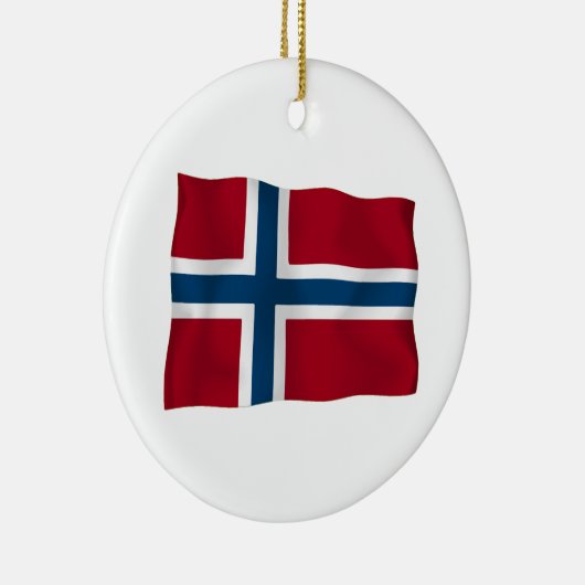 Vlag van Noorwegen Keramisch Ornament (Rechts)