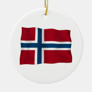 Vlag van Noorwegen Keramisch Ornament