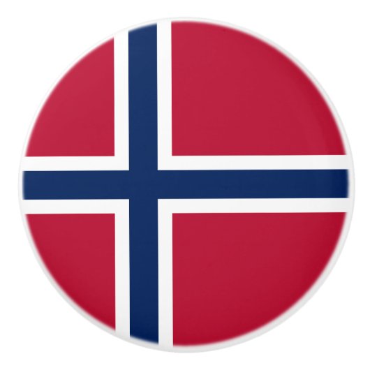 Vlag van Noorwegen Keramische Knop (Voorkant)