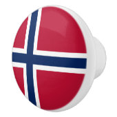Vlag van Noorwegen Keramische Knop (Rechts)