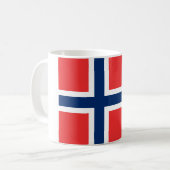 Vlag van Noorwegen Koffiemok (Voorkant links)