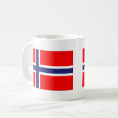 Vlag van Noorwegen Koffiemok (Voorkant links)