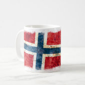Vlag van Noorwegen Koffiemok (Voorkant links)
