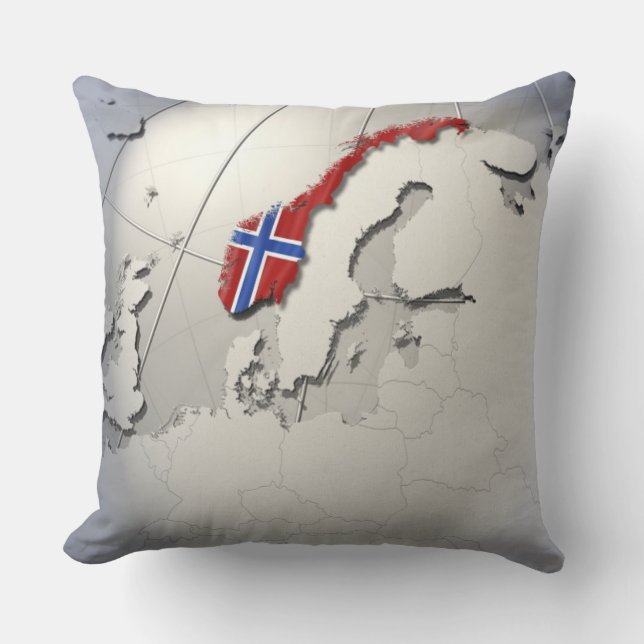 Vlag van Noorwegen Kussen (Voorkant)