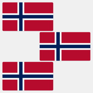 Vlag van Noorwegen Labels