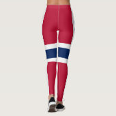 Vlag van Noorwegen Leggings (Achterkant)