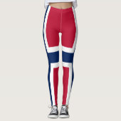 Vlag van Noorwegen Leggings (Voorkant)