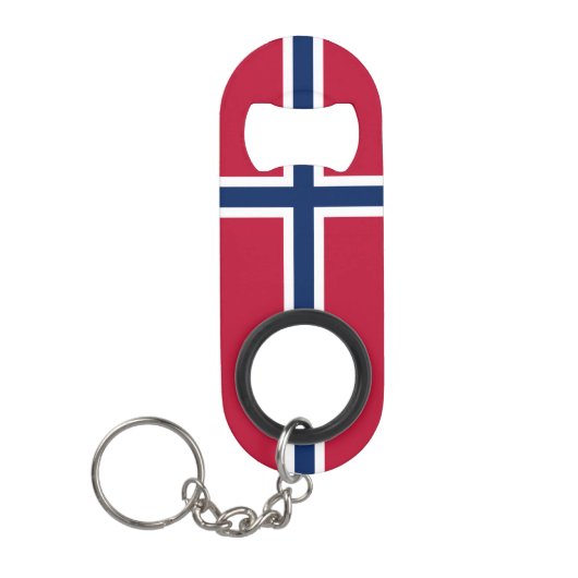 Vlag van Noorwegen Mini Flessenopener (Voorkant)