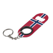 Vlag van Noorwegen Mini Flessenopener (Voorkant Gekanteld)