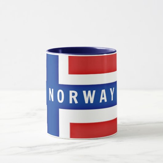 Vlag van Noorwegen Mok (Midden)