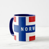 Vlag van Noorwegen Mok (Voorkant links)