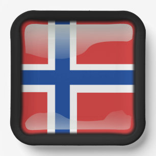 Vlag_van_Noorwegen Papieren Bordje