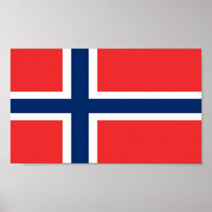 Vlag van Noorwegen Poster