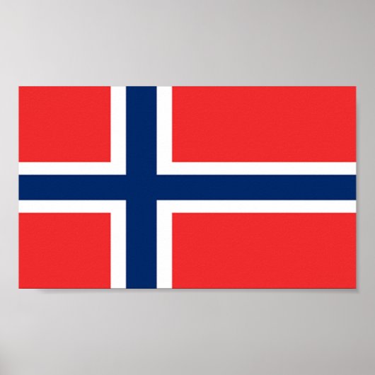 Vlag van Noorwegen Poster (Voorkant)