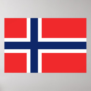 Vlag van Noorwegen Poster