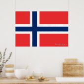 Vlag van Noorwegen Poster (Keuken)