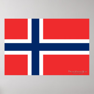Vlag van Noorwegen Poster