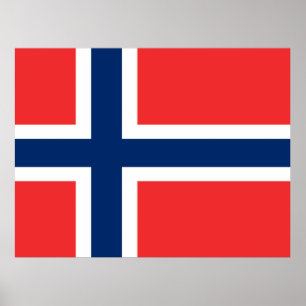 Vlag van Noorwegen Poster
