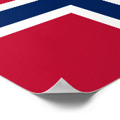 Vlag van Noorwegen Poster (Hoek)