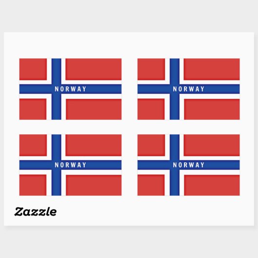 Vlag van Noorwegen Rechthoekige Sticker (Vel)