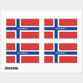 Vlag van Noorwegen Rechthoekige Sticker (Vel)