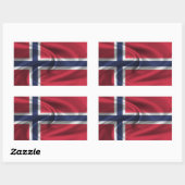 Vlag van Noorwegen Rechthoekige Sticker (Vel)