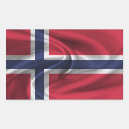 Vlag van Noorwegen Rechthoekige Sticker (Voorkant)