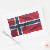 Vlag van Noorwegen Rechthoekige Sticker (Envelop)
