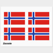 Vlag van Noorwegen Rechthoekige Sticker (Vel)