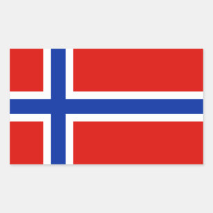 Vlag van Noorwegen Rechthoekige Sticker