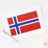 Vlag van Noorwegen Rechthoekige Sticker (Envelop)