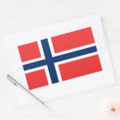 Vlag van Noorwegen Rechthoekige Sticker (Envelop)