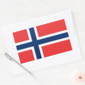 Vlag van Noorwegen Rechthoekige Sticker (Envelop)