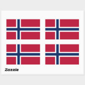 Vlag van Noorwegen Rechthoekige Sticker (Vel)