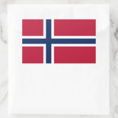Vlag van Noorwegen Rechthoekige Sticker (Tas)