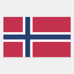 Vlag van Noorwegen Rechthoekige Sticker