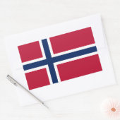 Vlag van Noorwegen Rechthoekige Sticker (Envelop)
