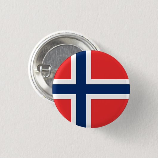 Vlag van Noorwegen Ronde Button 3,2 Cm (Voorkant /achterkant)